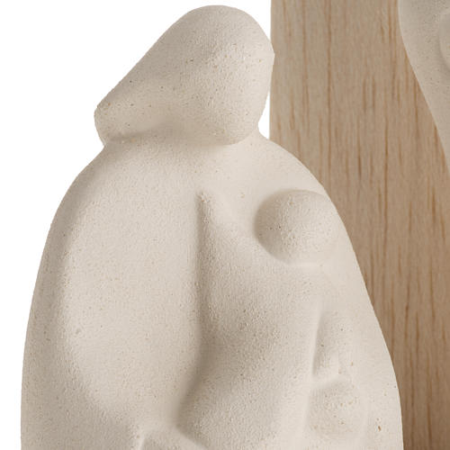 Presepe Noel argilla refrattaria legno naturale 28 cm 3