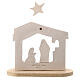 Szopka domek Boże Narodzenie na podstawie glina 14.5 cm s5