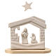 Nativity scene, nativity stable in clay with base, 14,5cm s1