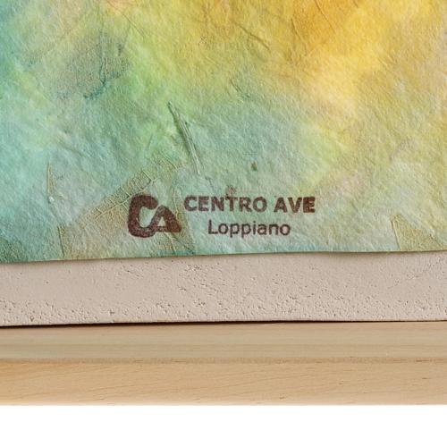 Nativity scene, nativity stable in clay with base, green 14,5cm 5