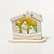Nativity scene, nativity stable in clay with base, green 14,5cm s2