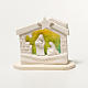 Holy Family with stable and base, green background 5.7 inc s1