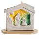 Holy Family with stable and base, green background 5.7 inc s2
