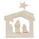 Szopka domek Boże Narodzenie na ścianę glina 13.5 cm s1