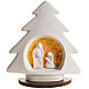 Nativity scene, tree shaped with base in clay, orange s1