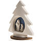 Nativity scene, tree shaped with base in clay, blue s4