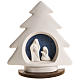 Nativity scene, tree shaped with base in clay, blue s1