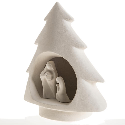 Nativity scene, tree in fire clay 4