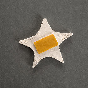 Häuschen Weihnachten für Wand mit Geburt aus Ton hellblau s8