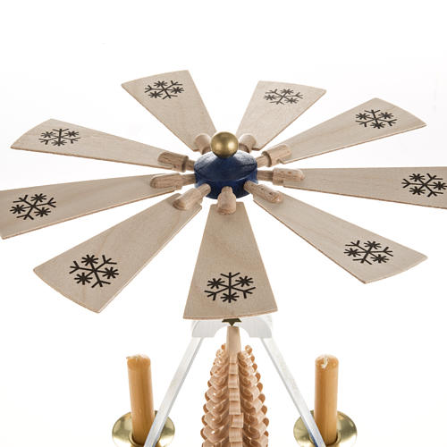 Deutsche Krippe Mod. Pyramide aus Holz handgemacht 3