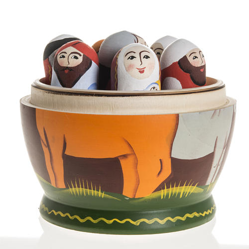 Pesebre ruso con Matrioska pintado a mano 10