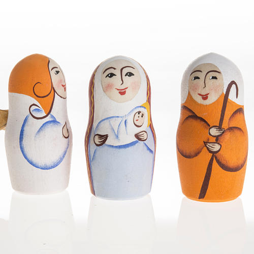 Presepe russo con Matrioska dipinto a mano 5