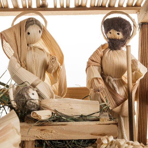 Creche stylisée complète en épis de mais 4
