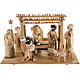 Presepe completo stilizzato fatto con pannocchie s1