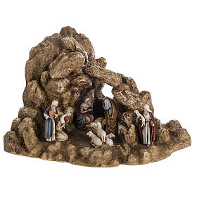 Landi Nativity set with grotto 11cm