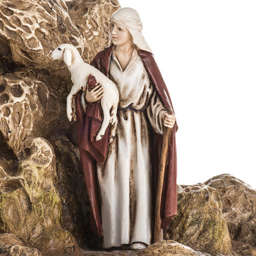 Landi Nativity set with grotto 11cm 3