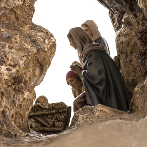 Landi Nativity set with grotto 11cm 7