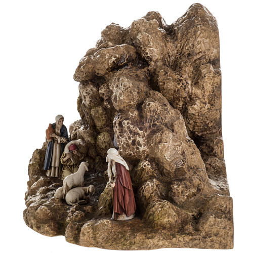 Landi Nativity set with grotto 11cm 8