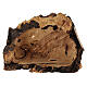Presepe completo legno olivo Betlemme 14 cm con grotta s8