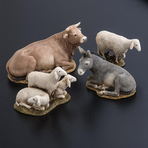 Pastorinha com jarras para Presépio Raffaello 15 cm madeira pintada 6