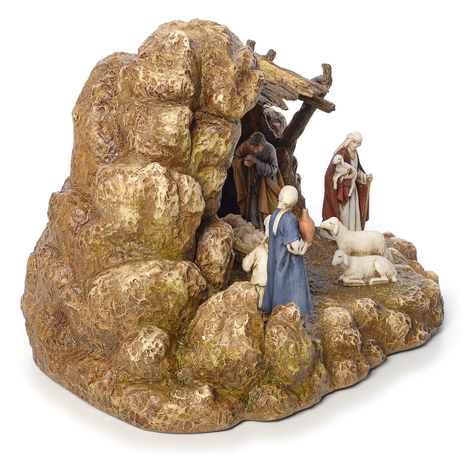 Nativity scene with stable by Landi, 11cm | online sales on HOLYART.co.uk