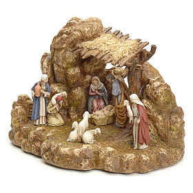 Nativity scene with stable by Landi, 11cm