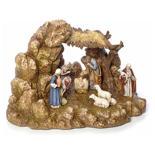 Nativity scene with stable by Landi, 11cm 5
