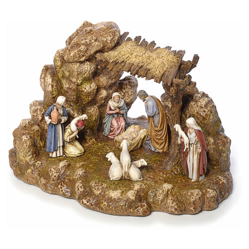 Nativity scene with stable by Landi, 11cm 6