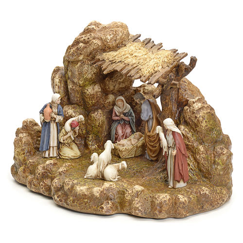 Nativity scene with stable by Landi, 11cm 10
