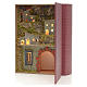 Illuminated village with grotto for nativities inside a book 24x s2