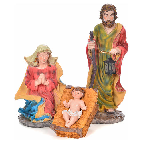 Nativity scene in resin, complete with 12 figurines 90cm. 2