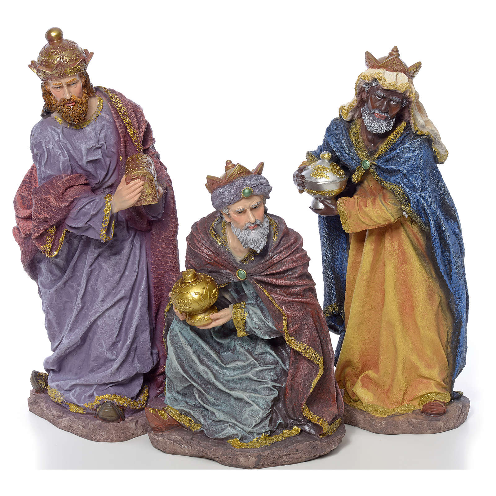 Nativity scene in resin, 12 figurines 63cm | online sales on HOLYART.co.uk