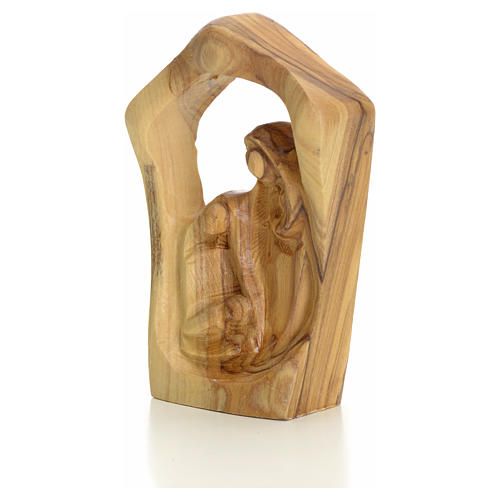 Nativity scene in Holy Land olive tree, modern with stable 2
