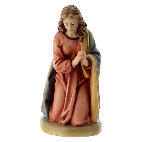 Sainte Vierge pour crèche bois peint Val Gardena 12cm 1