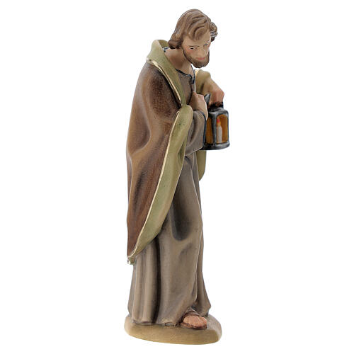 Saint Joseph pour crèche bois peint Val Gardena 12cm 4