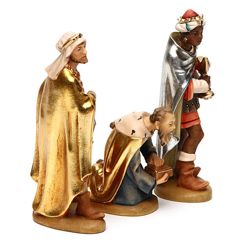 Tres Reyes Magos 12 cm madera pesebre mod. Valgardena 4