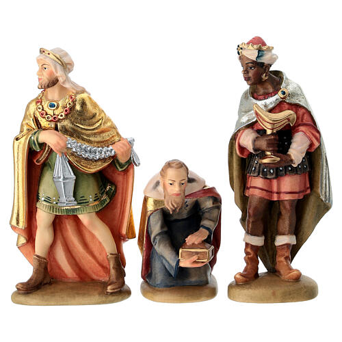 Tres Reyes Magos 12 cm madera pesebre mod. Valgardena 1