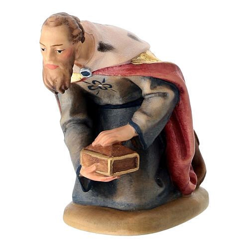 Tres Reyes Magos 12 cm madera pesebre mod. Valgardena 3