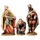 Tres Reyes Magos 12 cm madera pesebre mod. Valgardena s1