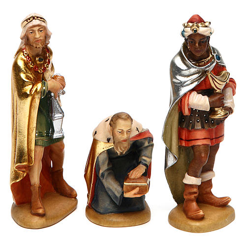 Three wise Kings wooden figurine 12cm, Val Gardena Model 1