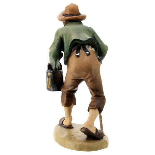 Shepherd with lantern figurine 12cm, Val Gardena Model 5