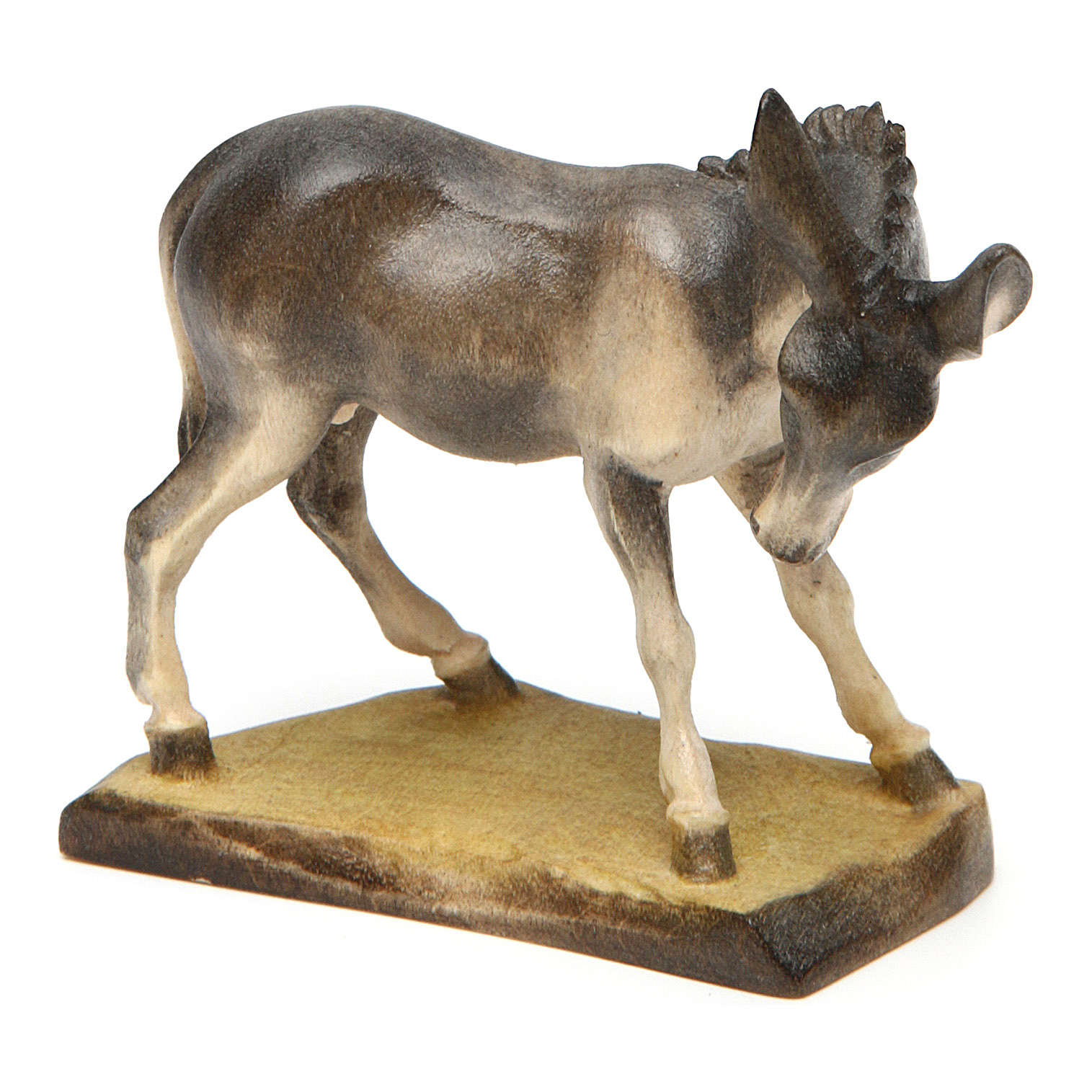Donkey figurine 12cm, Val Gardena Model online sales on HOLYART.co.uk