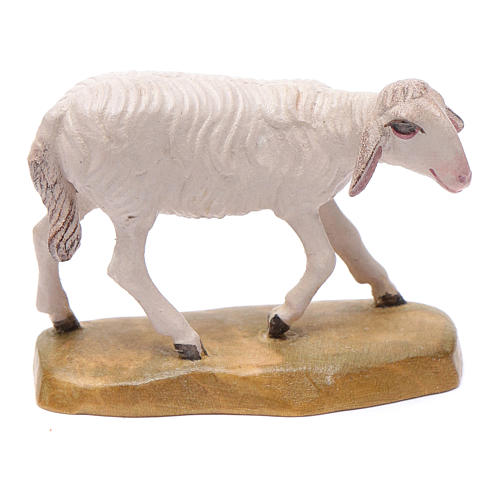 Mouton 12 cm bois crèche Val Gardena 1
