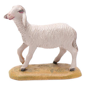 Mouton tête levée 12 cm bois crèche Val Gardena