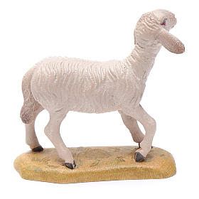 Mouton tête levée 12 cm bois crèche Val Gardena