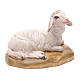 Mouton couché pour crèche 12 cm bois Val Gardena s1