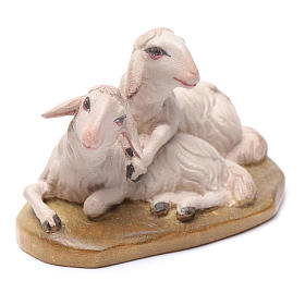 Couple of sheep figurine, Val Gardena Model 12cm