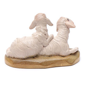 Couple of sheep figurine, Val Gardena Model 12cm