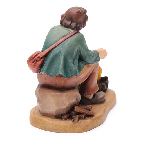 Shepherd with fire figurine, Val Gardena Model 12cm 4