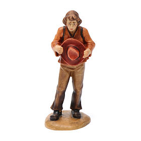 Shepherd with hat figurine, Val Gardena Model 12cm